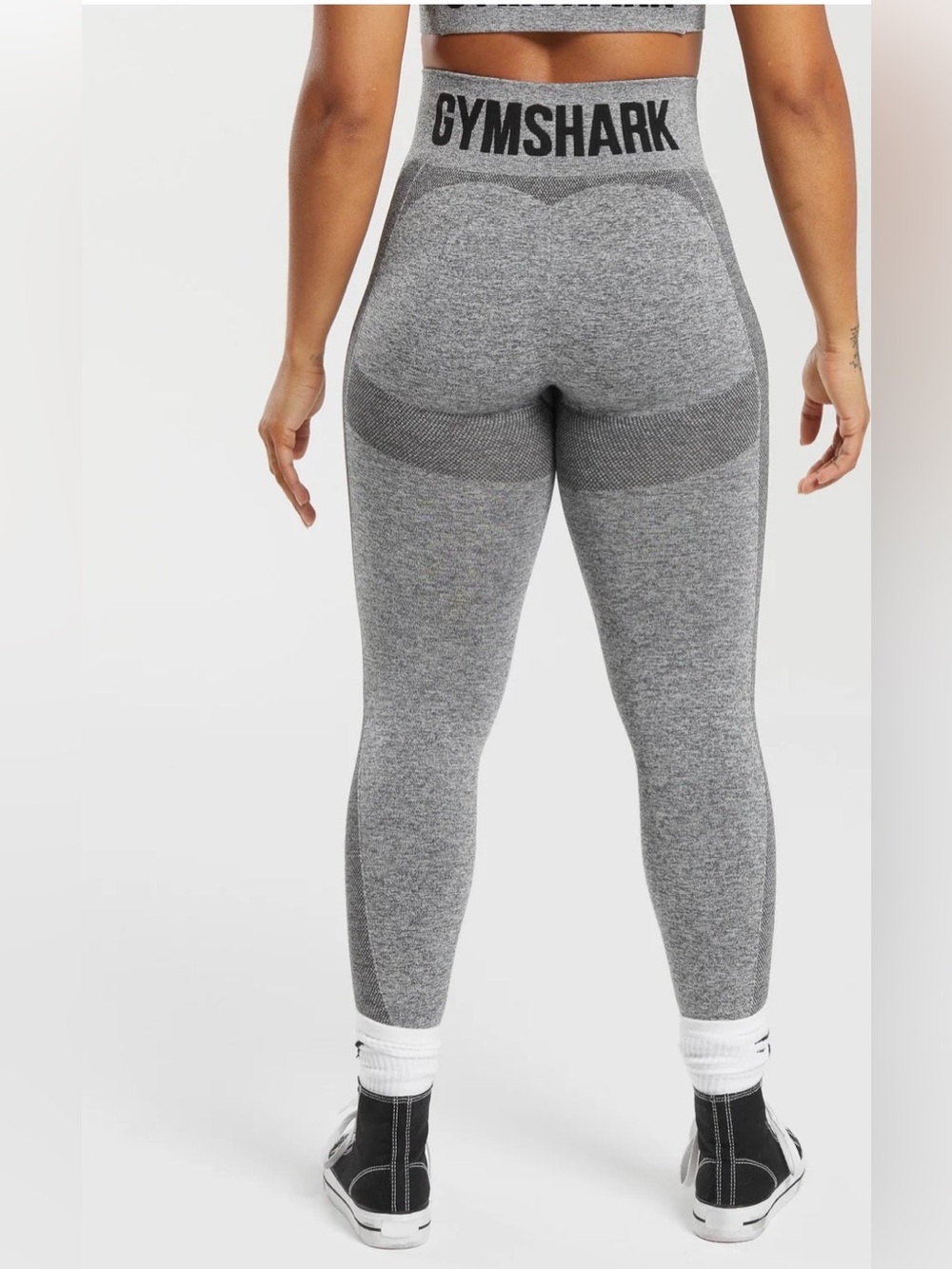 Gymshark Seamless High-Waist Leggings in Grey Marl